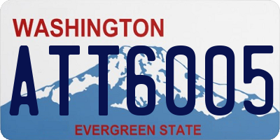 WA license plate ATT6005