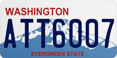 WA license plate ATT6007