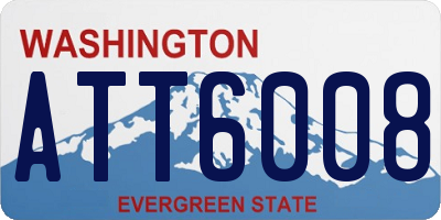 WA license plate ATT6008