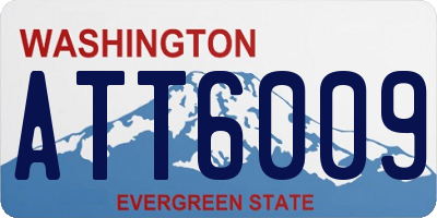 WA license plate ATT6009