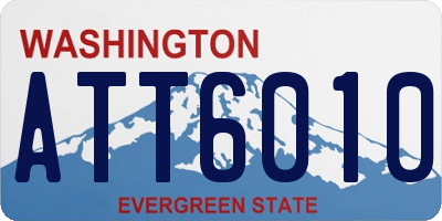 WA license plate ATT6010