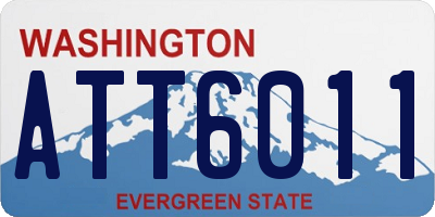 WA license plate ATT6011
