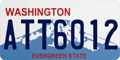 WA license plate ATT6012