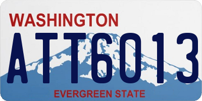 WA license plate ATT6013