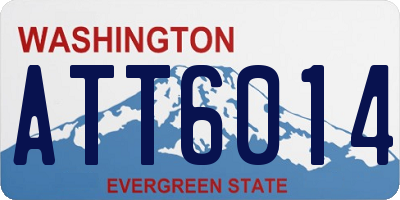 WA license plate ATT6014