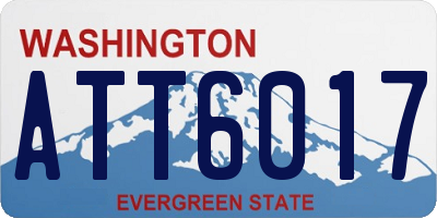 WA license plate ATT6017