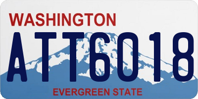 WA license plate ATT6018