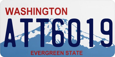 WA license plate ATT6019