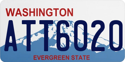 WA license plate ATT6020