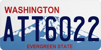 WA license plate ATT6022