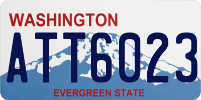 WA license plate ATT6023