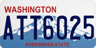 WA license plate ATT6025
