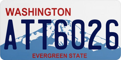 WA license plate ATT6026