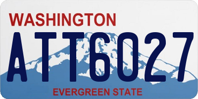 WA license plate ATT6027
