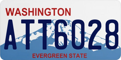 WA license plate ATT6028