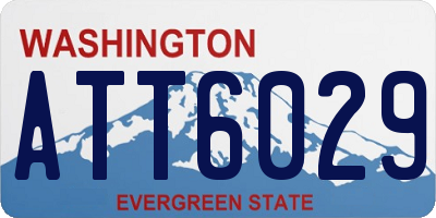 WA license plate ATT6029