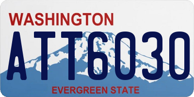 WA license plate ATT6030