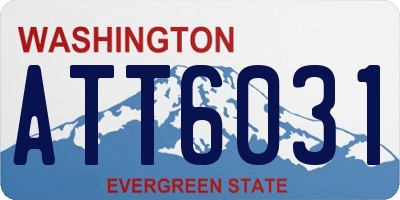 WA license plate ATT6031