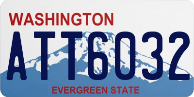 WA license plate ATT6032