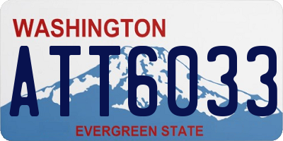 WA license plate ATT6033