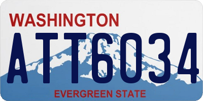 WA license plate ATT6034