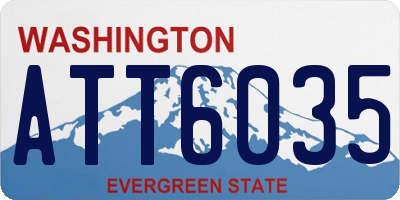 WA license plate ATT6035