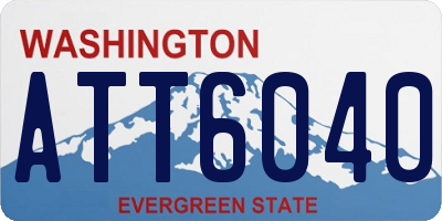 WA license plate ATT6040