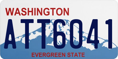 WA license plate ATT6041