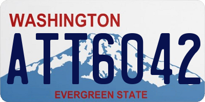 WA license plate ATT6042