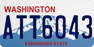 WA license plate ATT6043