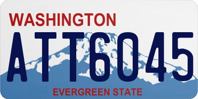 WA license plate ATT6045