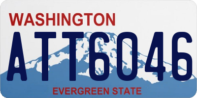 WA license plate ATT6046