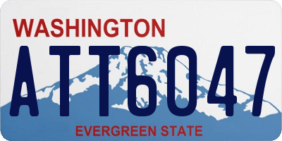 WA license plate ATT6047