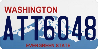 WA license plate ATT6048