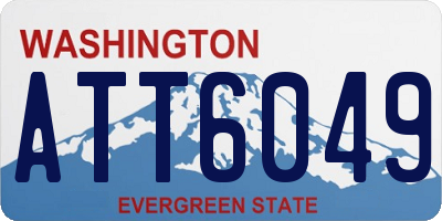 WA license plate ATT6049