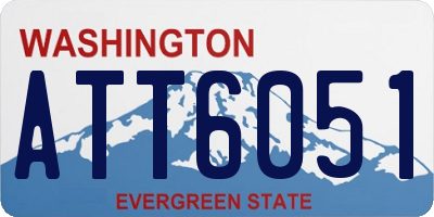 WA license plate ATT6051