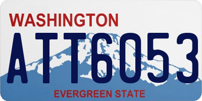 WA license plate ATT6053