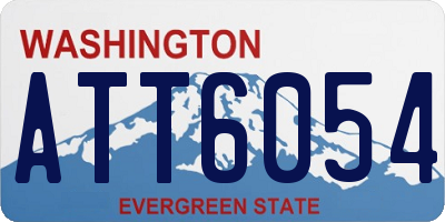 WA license plate ATT6054