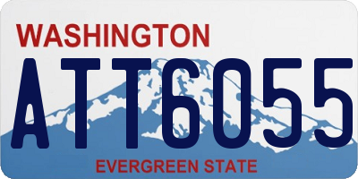 WA license plate ATT6055
