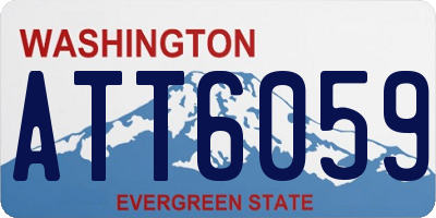 WA license plate ATT6059