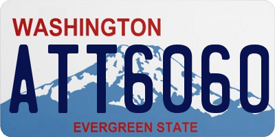 WA license plate ATT6060