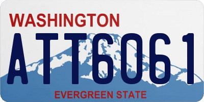 WA license plate ATT6061