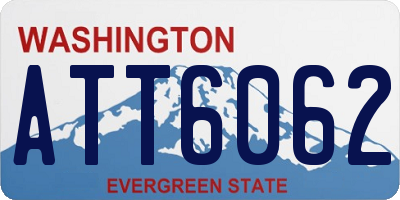 WA license plate ATT6062