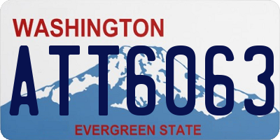 WA license plate ATT6063