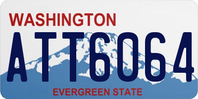WA license plate ATT6064