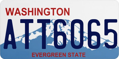 WA license plate ATT6065