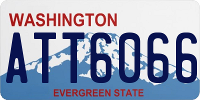 WA license plate ATT6066