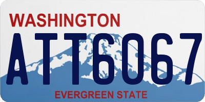 WA license plate ATT6067