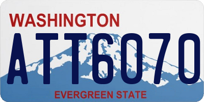 WA license plate ATT6070