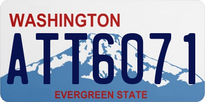 WA license plate ATT6071